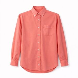 Faherty Sunwashed Cotton Button Down Shirt Coral Salmon